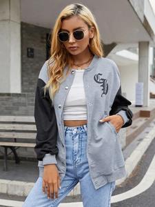 Chaqueta Varsity Bordada para Mujer, Invierno 2026, Estilo Urbano, Chaqueta de Béisbol de Lana - Product Image 4