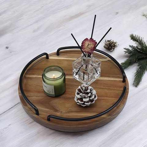 Plateau de service en bois moderne fait à la main pour le thé, le café, les mariages - Design personnalisable et respectueux de l'environnement - Product Image 5