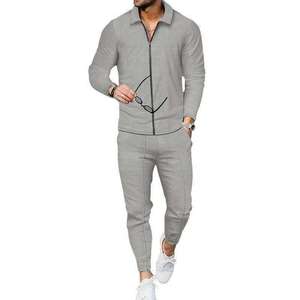 Chándal con capucha de invierno para hombre, 100% de algodón, transpirable, de secado rápido, cómodo traje para correr, ropa deportiva informal para entrenamiento de gimnasio diario - Product Image 4