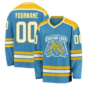 Uniformes de Hockey Personalizados OEM, Ropa Deportiva Ligera de Color Liso, Uniformes de Hockey Sublimados con Bordado de Sarga para Equipos, Logotipo del Club - Product Image 2
