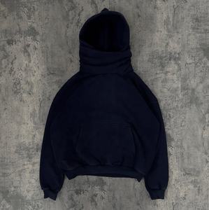 Sweat-shirt en molleton surdimensionné de haute qualité avec logo personnalisé, style streetwear, vintage, lavage à la pierre, capuche, masque facial, homme - Product Image 3