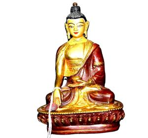 Haute qualité Bronze bouddha en laiton Figurine décor à la maison Sculpture religieuse du népal artisanat métal Art en vente - Product Image 3