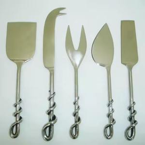 Ensemble d'outils à fromage en acier inoxydable de haute qualité pour mariage royal de luxe manche en marbre - Product Image 3