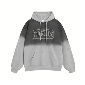 Nouveau Hoodie Personnalisé pour Homme, Coupe Oversize à Épaules Tombantes, Effet Délavé, en Coton avec Motif Dessin Animé - Product Image 1