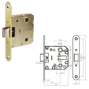Picaporte Wolfpack 2000-50 in Ferro Laccato con Bordo Arrotondato - Product Image 2