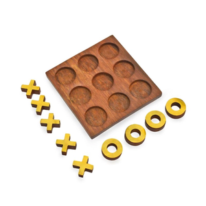 Vaisselle de jeu en bois tic tac toe personnalisée cadeau parfait pour table d'anniversaire article décoratif de salon - Product Image 2