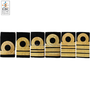 Épaulette OEM en tissu noir avec 4 barres d'or, style français, pour capitaine et équipage, à enfiler, vente en gros - Product Image 6