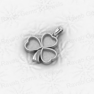 Genuine 925 Sterling Silver <b>28mm</b> Semi Mount Blank Heart Leaf Design Keepsake Breastmilk Pendant Bezel Setting Gemstone Jewelry - Product Image 5