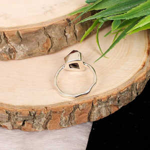 92.5แหวนเงินสเตอร์ลิงสำหรับผู้ชายประดับพลอยโกเมนธรรมชาติชุดฝาเครื่องประดับแฟชั่นชุบโรเดียม - Product Image 3