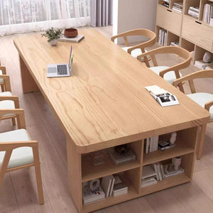 Burlywood Rectangular Solid Wood Writing Office <b>Desk</b> Computer Workstation - Product Image 1