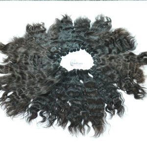 Raw Virgin Double Weft Indian Temple Hair Natural Straight and Deep Wave Remy Hair Bundles 8-32 Inches No <b>Tangle</b> No Shedding - Product Image 1