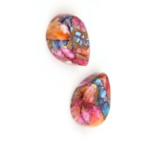 Piedras preciosas sueltas en forma de pera de 12x16mm de la mejor calidad, cabujón turquesa de cobre púrpura naranja para fabricación de joyas al por mayor - Product Image 4