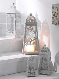 Antique Moroccan enamel coated decorative metal <b>lantern</b> designed for colorful interiors lavish parties and festive decorations - Product Image 3