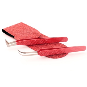 Emballage de pinces à cils 2 pièces faites à la main réduit l'usure des pointes délicates de pinces à épiler marque privée personnalisée - Product Image 2