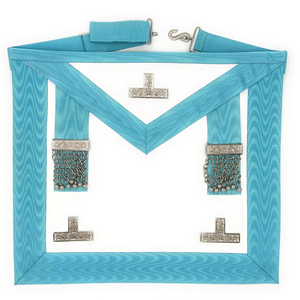 Vente en gros Tabliers maçonniques personnalisés Trois fois Maître Royal Select Masters Règlement anglais Violet Or Frange Brodé Ronpex - Product Image 4