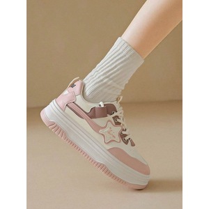Sneakers Casual da Donna con Suola Chunky e Stampa a Stelle, Scarpe da Passeggio in Stile Collegiale - Product Image 6