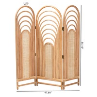 Paravent de séparation de pièce en rotin naturel brun, style bohème moderne, haute qualité, décoration intérieure, fabriqué au Vietnam par Son Tra Craft Co. LTD