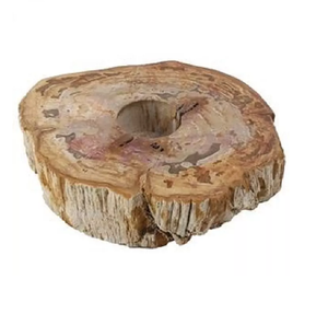 Natural Stone Candle Holder Petrified Wood jasper Natural Crystal Candle Holder Gemstone Crystal Reiki Healing Wholesaler Supply - Product Image 4