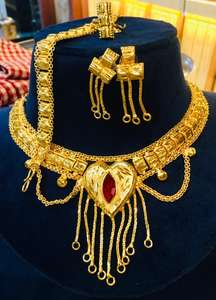 24K ชุดเครื่องประดับแฟชั่นสไตล์วินเทจดูไบหวีเข็มกลัดทองแดงวัสดุเพชรของขวัญบัลแกเรีย - Product Image 4