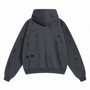 Sweat à capuche zippé épais unisexe avec imprimé araignée, coupe oversize, fabrication sur mesure, collection essentiels - Product Image 2