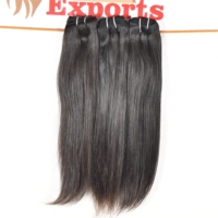 Extensions de cheveux humains indiens vierges, alignées sur les cuticules, double trame, lisses, pour tissage de cheveux