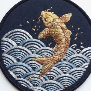 New Arrival Custom Embroidery Eco-Friendly Lightweight <b>Round</b> Sew-On <b>Canvas</b> Fabric Patch OEM Clothing Jackets Hats Bags Uniforms - Product Image 5