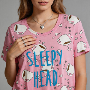 Camisón Estampado de Invierno para Mujer, 100% Algodón, Corte Holgado, Ropa de Dormir Súper Suave y Cómoda - Product Image 1
