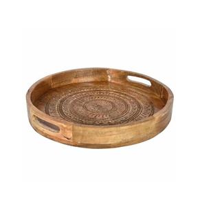 Design fabuleux décoration de la maison plateau de vaisselle plateau de forme ronde en bois de qualité de luxe pour accessoires de cuisine - Product Image 1