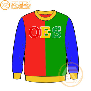 Orden personalizada de la estrella del Este Sudadera bordada de lana de algodón Suéter de alta calidad Ropa griega OES Sudaderas - Product Image 1