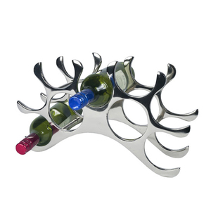 Porte-vin triangulaire en nickel coulé, présentoir à 6 bouteilles, organisateur de table, décor de salle à manger, bouteilles de vin de comptoir - Product Image 4