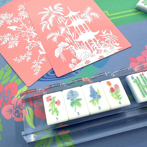 160 carreaux personnalisés américain Ma Jong tuile gravure jeu de société printemps Mahjongg pièces - Product Image 4
