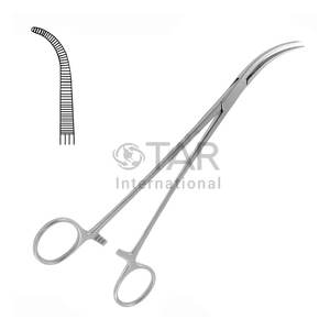 Pinzas para arteria HEISS, pinza hemostática quirúrgica fuertemente curvada de 20,0 cm, instrumentos médicos de acero inoxidable para laboratorio veterinario - Product Image 1