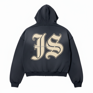 เสื้อมีฮู้ดซิปหนาแบบพรีเมี่ยมสำหรับฤดูหนาว400 GSM วัสดุคอตตอนฟลีซนุ่มปักโลโก้ได้ตามต้องการ - Product Image 2