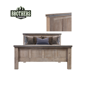 Cadre de lit en bois de marque ATLAS en bois massif de chêne, de pin et d'acacia - Product Image 5