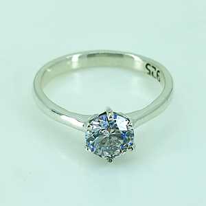 Navya Craft 925 Solid Sterling <b>Silver</b> Blue Topaz <b>Emerald</b> Cut Handmade Women's <b>Ring</b> Sizes 4-13 for Christmas Anniversary Birthday - Product Image 2