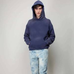 Sweat à capuche personnalisé de haute qualité pour hommes 100% coton French Terry Heavyweight Pullover Washed Streetwear for Winter - Product Image 4