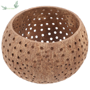 Portavelas de coco sostenible, duradero, respetuoso con el medio ambiente, logotipo láser y para usar decoración de bodas - Product Image 1