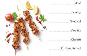 Brochettes en bambou Premium 10 "-Impression de logo disponible, prêt à expédier - Product Image 5