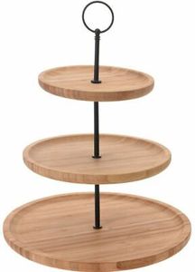 Présentoir à gâteaux Table de fabricant support à gâteaux en bois à 2 niveaux nouveau Design en bois de mangue fait à la main - Product Image 6