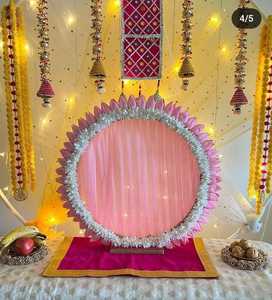 Tenture murale Gota pour décoration de plafond Guirlandes multicolores pour mariage, pendaison de crémaillère et célébration Toile de fond - Product Image 5