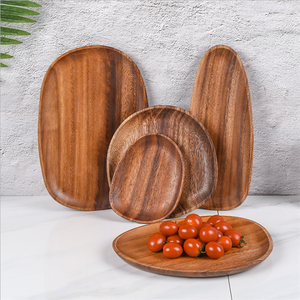 Juego de Platos Reutilizables de Madera Natural de Estilo Nuevo y Venta Caliente, Plato para Desayuno, Plato Irregular - Product Image 2
