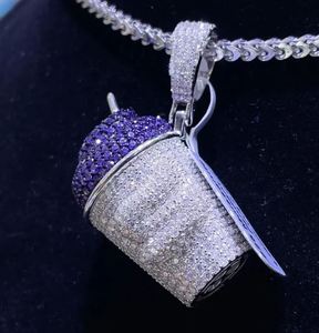 จี้แก้วเพชรโมอิสสีเงินสเตอร์ลิง925สามารถปรับแต่งได้เครื่องประดับฮิปฮอปของแร็ปเปอร์สำหรับผู้ชายและผู้หญิงจี้เสน่ห์ - Product Image 4