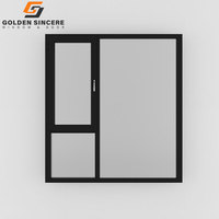 Ventanas de Aluminio con Rotura de Puente Térmico y Triple Vidrio, Diseño Moderno GS, Ventanas Abatibles de Aluminio Negro para Villas