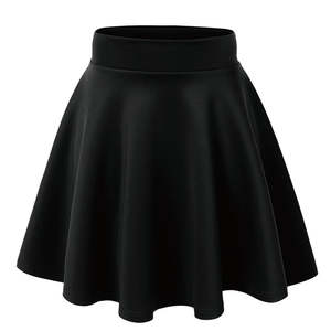 กระโปรงสเกตเตอร์ยาวถึงเข่าทรงบานอเนกประสงค์ผ้ายืดสำหรับผู้หญิงรุ่นพื้นฐาน - Product Image 4