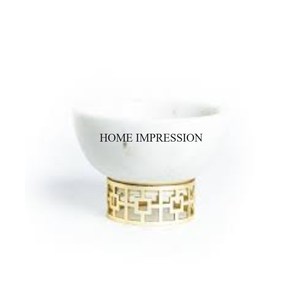 100% centre de table en marbre de couleur blanche pure et décoration nourriture et fruits secs servant des bols en marbre de l'Inde au prix le plus bas - Product Image 5