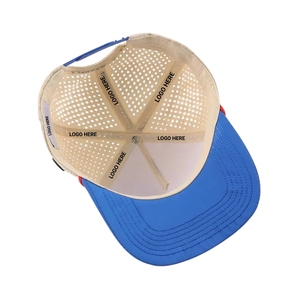 หมวกกอล์ฟกันน้ำแบบมีรูระบายอากาศ 5 ชิ้น พร้อมโลโก้ PVC ยาง  ตกแต่งด้วยเชือก  แบบ Snapback  ปรับแต่งได้ทั้งด้านในและด้านนอก - Product Image 4