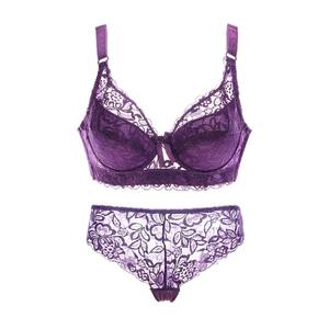 Conjunto de lencería sexy de encaje con bragas a juego y liguero adecuado para ocasiones especiales y ropa de dormir romántica - Product Image 5