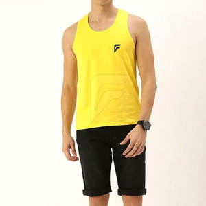 เสื้อกล้ามออกกำลังกายผู้ชายคุณภาพสูง ผ้าถัก 100% ผ้าฝ้าย ระบายอากาศ แห้งเร็ว สไตล์ไฮสตรีท ขายดีที่สุด เป็นที่นิยมมากที่สุด - Product Image 1