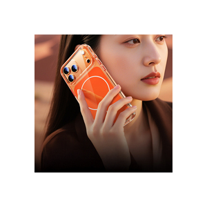 Coque M-Safe Orange Lugano pour iPhone 17 Pro, étui en silicone transparent, compatibilité avec le bouton de contrôle de l'appareil photo, protection du téléphone - Product Image 4