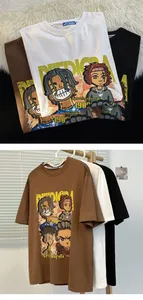 Camiseta de mujer Premium Slim Fit tela de algodón personalizable estampado 3D de alta calidad de talla grande de gran tamaño para el verano - Product Image 4